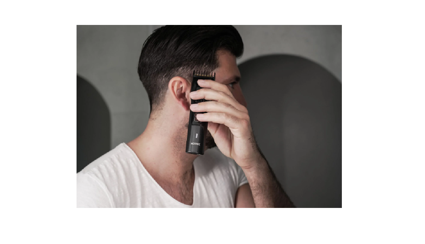 Masina de tuns OK., Lama de otel inoxidabil ci invelis de titan, Incarcare USB Type-C, KHT 20123