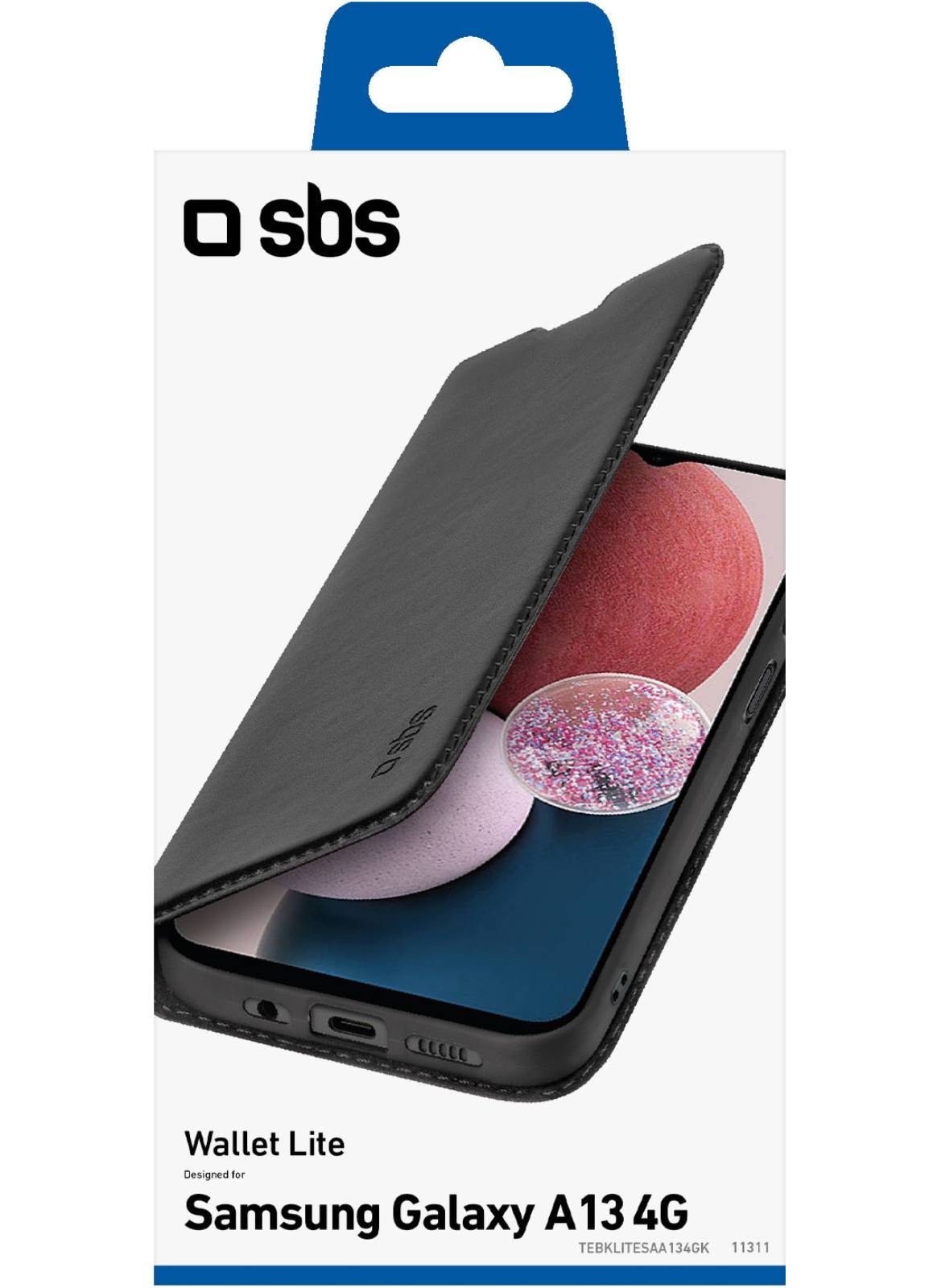Husa de protectie telefon SBS Wallet Lite pentru Samsung Galaxy A13, Neagra