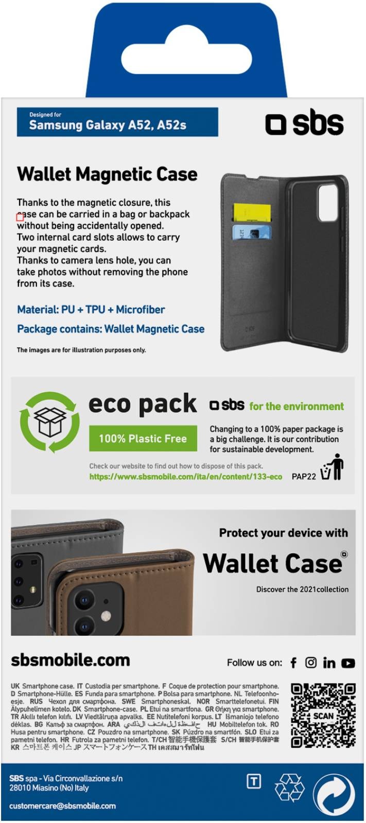 Husa de protectie telefon SBS Wallet Lite pentru Samsung Galaxy A52/A52S, Neagra