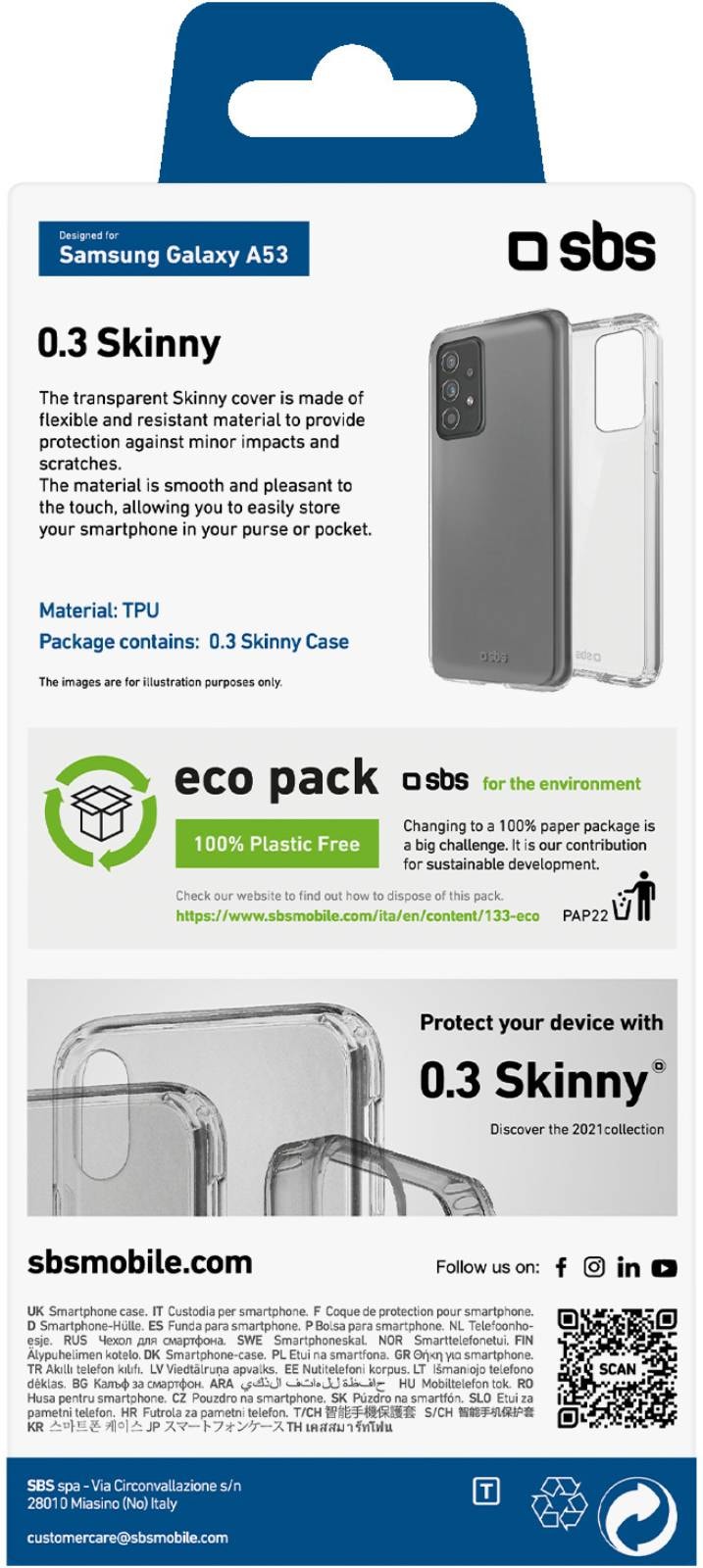 Husa telefon SBS pentru Samsung Galaxy A53, Transparenta, SBS Skinny