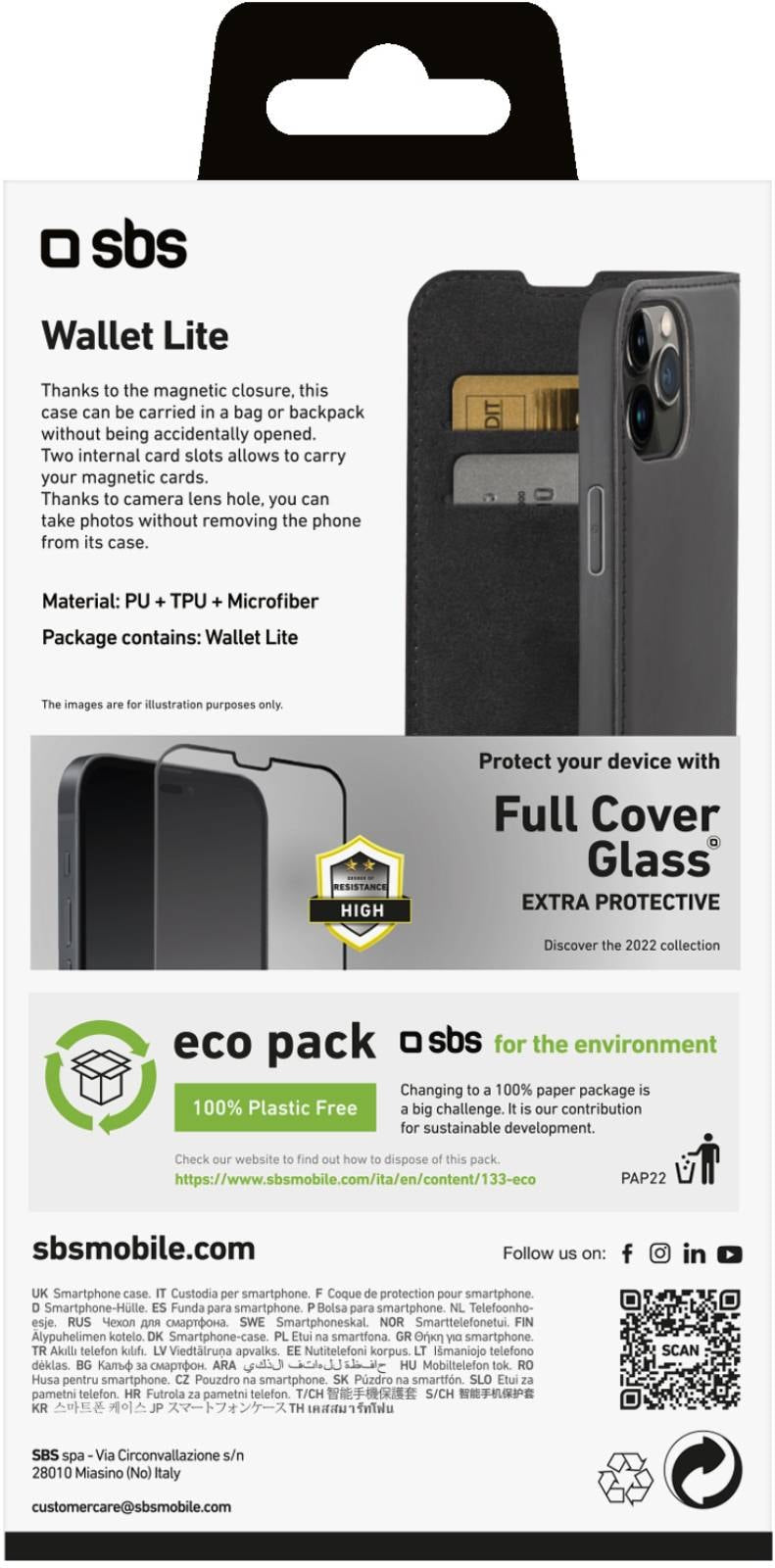 Husă de protecție telefon SBS tip Wallet pentru iPHONE 14 Pro Max, Neagră