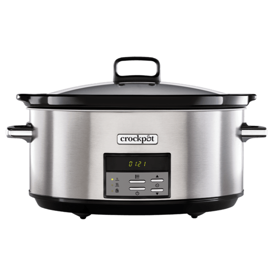 Slowcooker CROCK-POT CSC063X-01, 7.5l, 320W, 10 programe, argintiu-negru