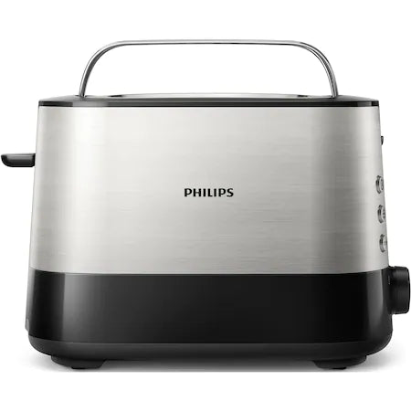 Prajitor de Paine Philips Viva Collection HD2637/90, 1000W, 7 setari, Functie dezghetare, Fante XL, Inox