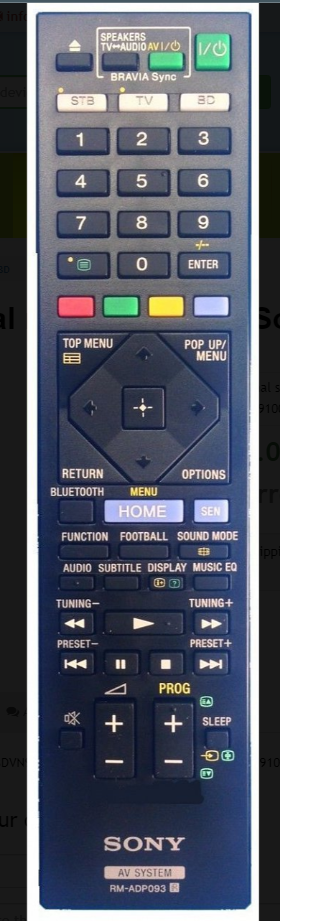 Telecomanda SONY DVD Player RM-ADP093