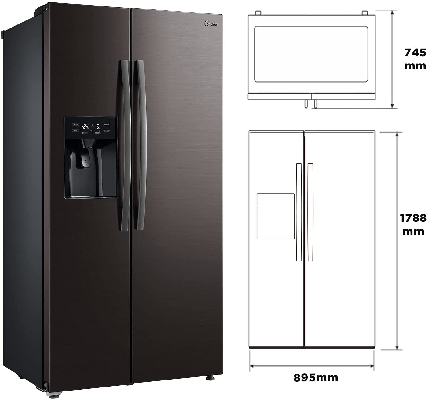 Side by Side Midea KS-DDX 6.32 WT
