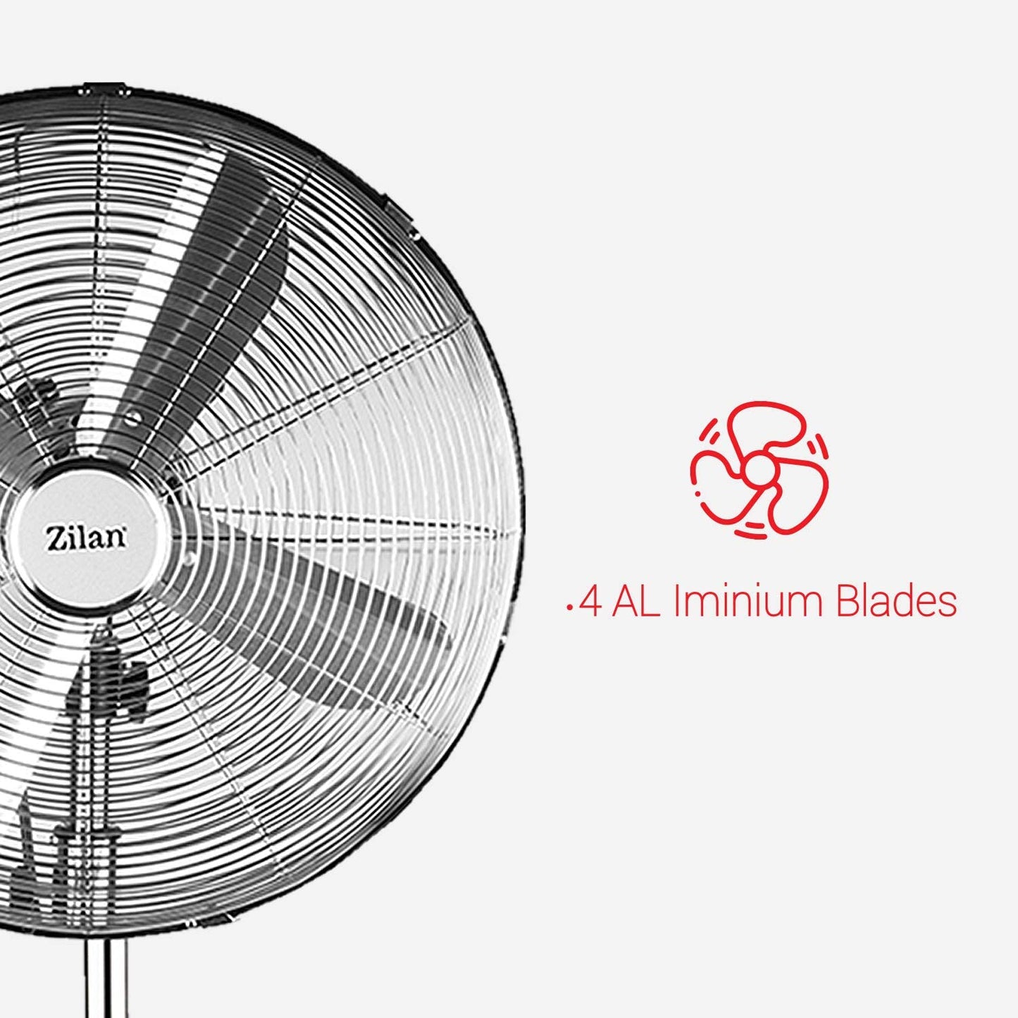 Ventilator Zilan, Ventilatore a piede in metallo da 16