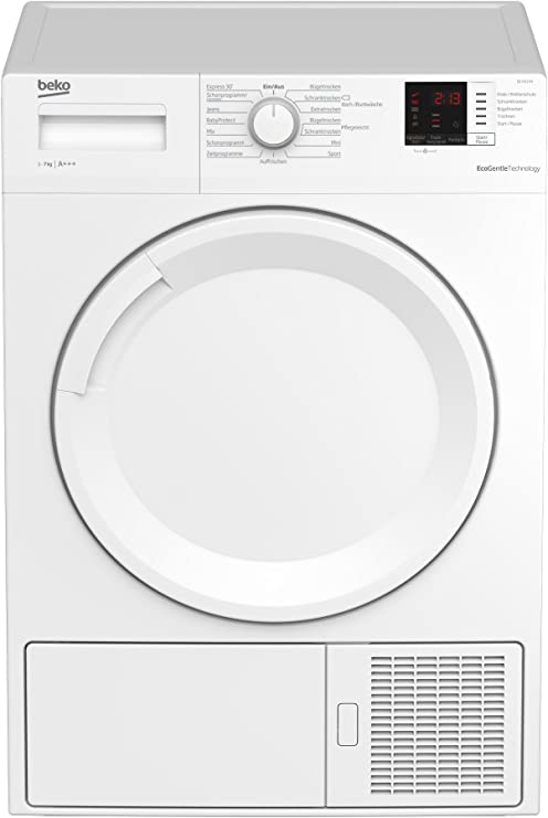 Uscator de rufe Beko DS7512PA cu tehnologie pompa de caldura 7 kg. A+++(10% mai economic decât A++) Măsurare electronică a umidității, alb. DS7512PA