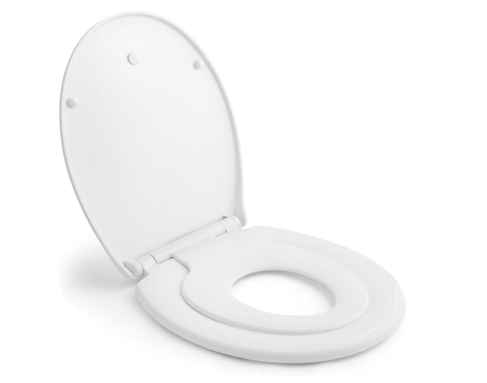 Capac de toaletă HIMIMI® Premium, Scaun magnetic pentru copii, Mecanism de închidere silențioasă, Antibacterian, Oval, Alb,
