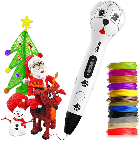 Set pix 3D pentru copii cu filamente PLA în 12 culori