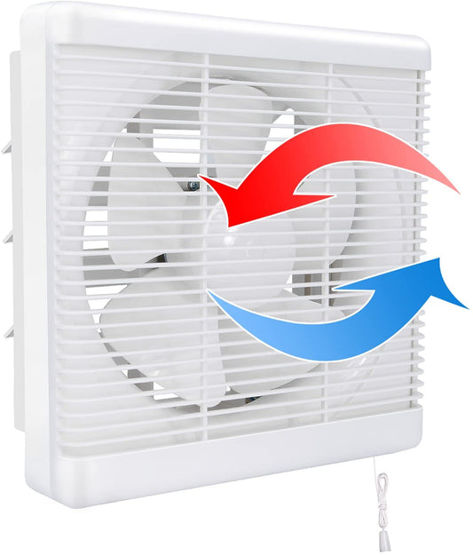 Ventilatoar / Extractor 500 m³/h Diametru 200 mm, 2 direcții Ventilatoare reversibile cu flux de aer puternic, montate pe perete