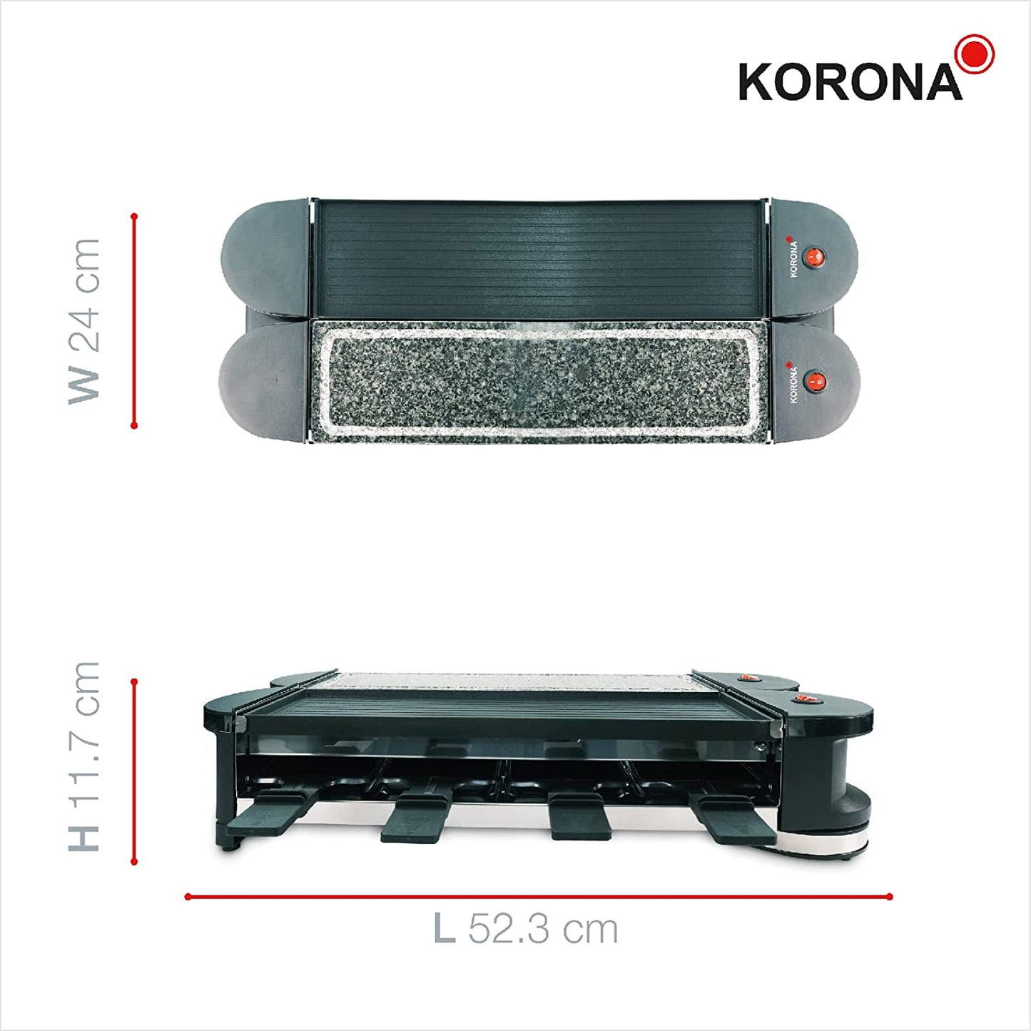 Plita Grill/Raclette electrica  8 persoane Korona 45071