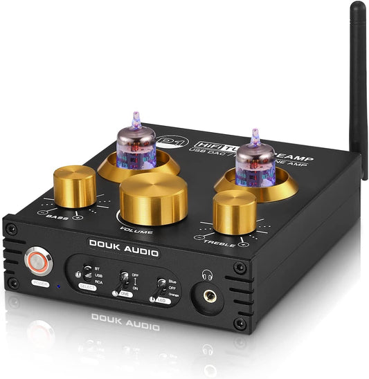 Preamplificator Bluetooth 5.0 GE5654 Preamplificator cu tub vid Hi-Fi Valve Amplificator căști Receptor fără fir Decodor audio DAC APTX-HD